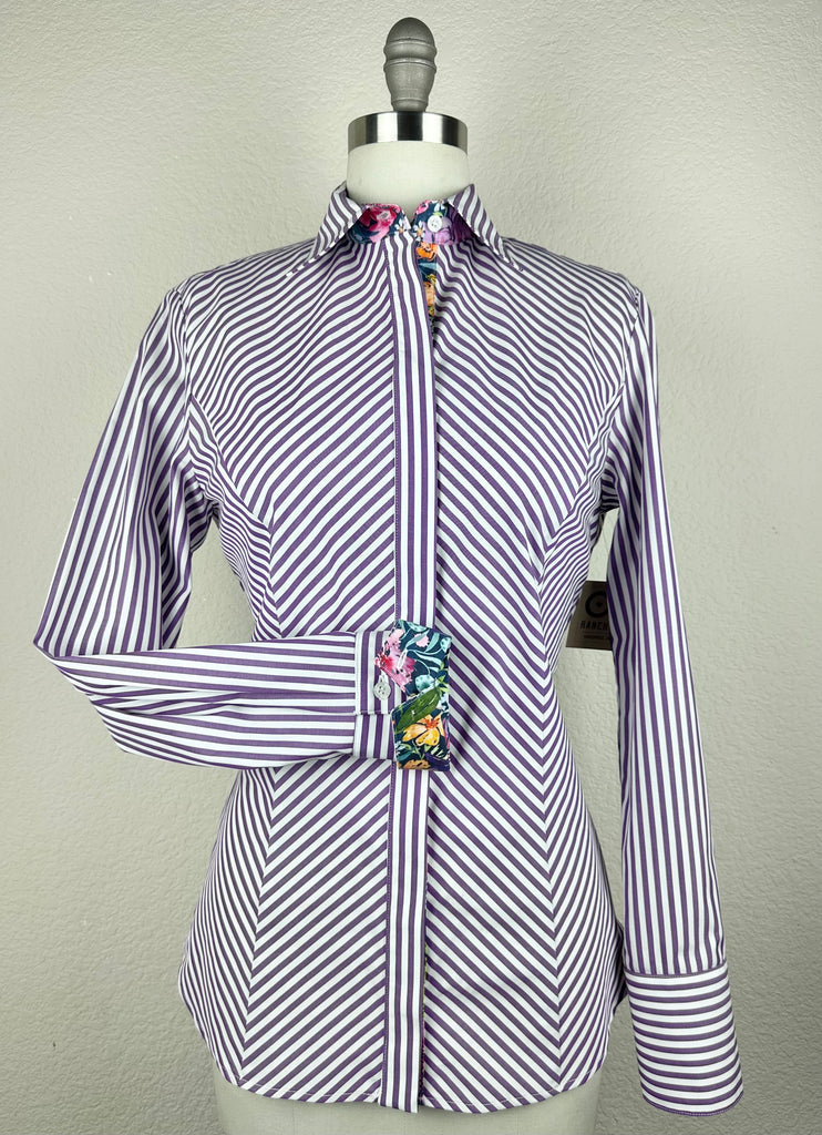 CR RanchWear Apparel & Accessories CR Simply Stated Purple and White Bengal with Floral Contrast