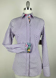 CR RanchWear Apparel & Accessories CR Simply Stated Purple and White Bengal with Floral Contrast