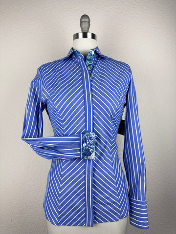 CR RanchWear Apparel & Accessories CR Simply Stated Royal Blue and White Stripe with Floral
