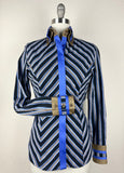 CR RanchWear Apparel & Accessories CR Statement Black, Blue and Bronze Stripes