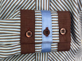 CR RanchWear Apparel & Accessories CR Statement Brown, White and Blue Italian Cotton
