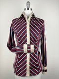 CR RanchWear Apparel & Accessories CR Statement Maroon, Navy and Champagne Stripe