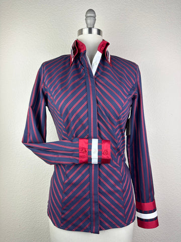 CR RanchWear Apparel & Accessories CR Statement Navy and Red Stripe Italian Cotton