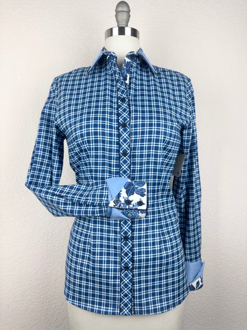 CR RanchWear CR Tradition Indigo Blossom Check