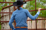 CR RanchWear CR Tradition Indigo Blossom Check