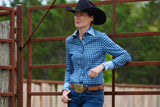 CR RanchWear CR Tradition Indigo Blossom Check