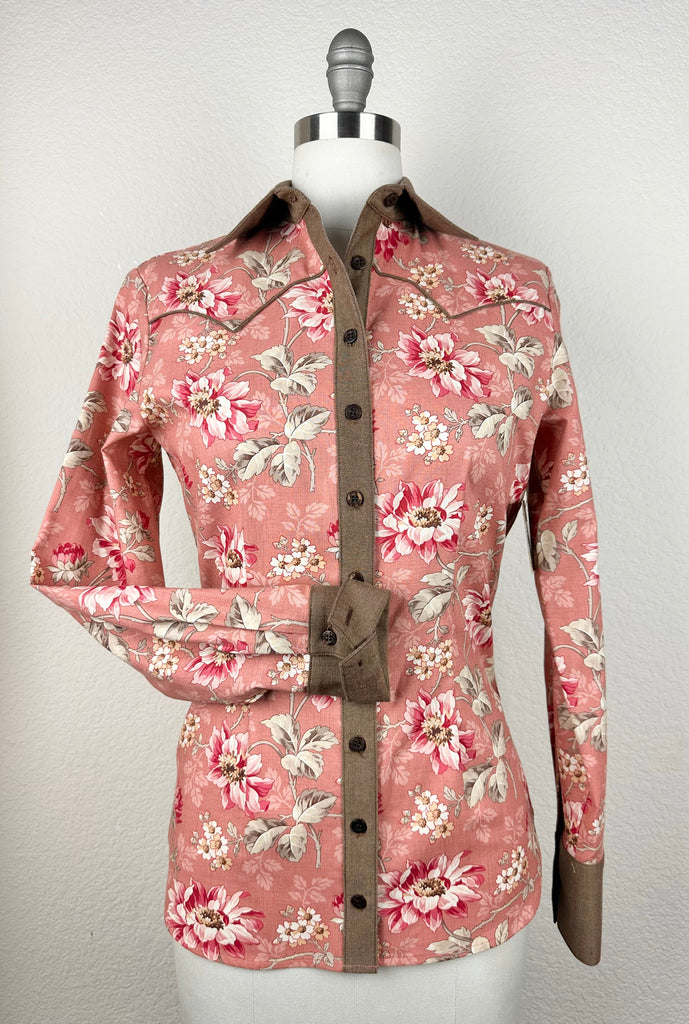 CR RanchWear CR Western Pro Dusty Rose Floral