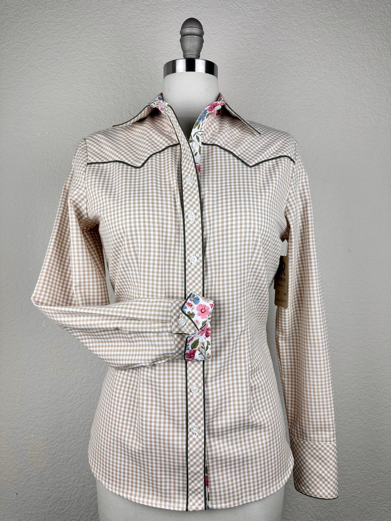 CR RanchWear CR Western Pro Wild Honey Tan and White Gingham