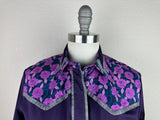CR RanchWear Physical CR Ranch Pro Eggplant Stretch Cotton Sateen with Floral