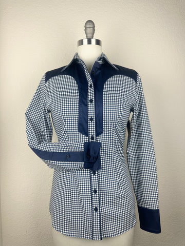 CR RanchWear Physical CR Retro Ranch Navy and White Houndstooth
