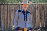 CR RanchWear Physical CR Retro Ranch Navy and White Houndstooth