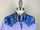 CR RanchWear Physical CR Special Lavender with Paisley Silk Contrast- FINAL SALE