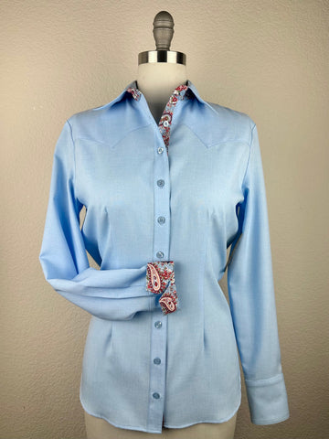 CR RanchWear Physical CR Sun Savvy Cloud with Floral Paisley Contrast- FINAL SALE