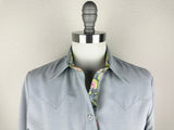 CR RanchWear Physical CR Sun Savvy Light Gray with Dandelion Paisley- FINAL SALE