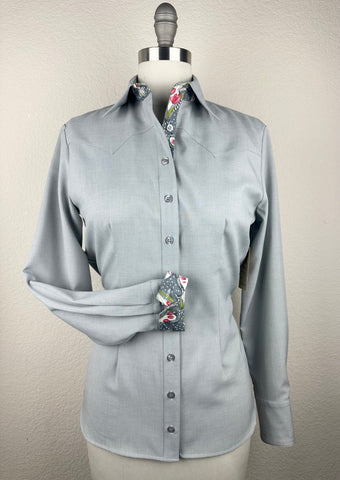 CR RanchWear Physical CR Sun Savvy Light Gray with Tulip Paisley  - FINAL SALE