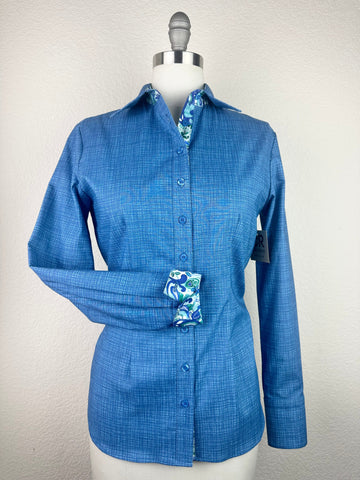 CR RanchWear Physical CR Tradition Denim Hatch Weave with Paisley- FINAL SALE