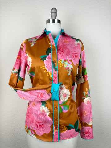 CR RanchWear Physical CR Tradition Pink and Rust Floral- FINAL SALE