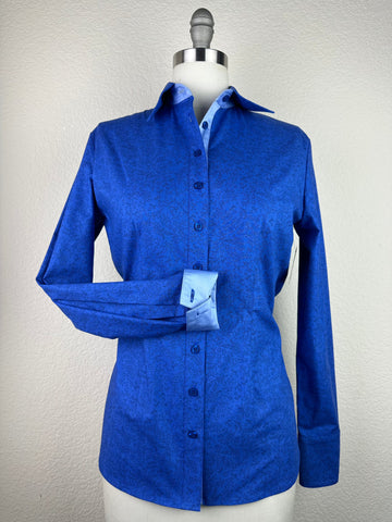 CR RanchWear Physical CR Tradition Royal Blue Fine Florals- FINAL SALE