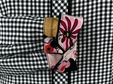 CR RanchWear Physical CR Western Pro Black and White Gingham with Pink Floral Frida-FINAL SALE