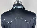 CR RanchWear Physical CR Western Pro Black Stretch Denim with Black and White Gingham