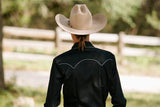 CR RanchWear Physical CR Western Pro Black Stretch Denim with Black and White Gingham