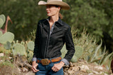 CR RanchWear Physical CR Western Pro Black Stretch Denim with Black and White Gingham