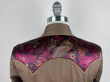 CR RanchWear Physical CR Western Pro Bronze Cotton Sateen with Silk Paisley Contrast- FINAL SALE