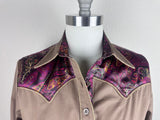 CR RanchWear Physical CR Western Pro Bronze Cotton Sateen with Silk Paisley Contrast- FINAL SALE