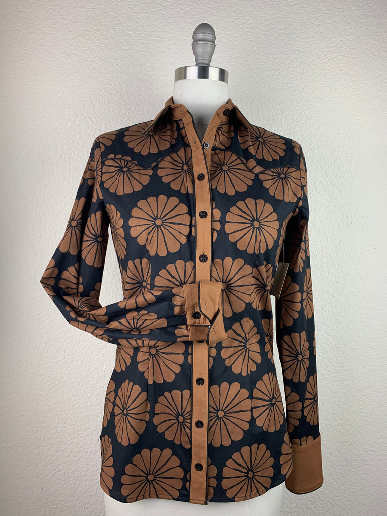 CR RanchWear Physical CR Western Pro Brown and Black Damask Flowers