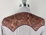CR RanchWear Physical CR Western Pro Brown and White Bengal Stripe with Brown Paisley Contrast