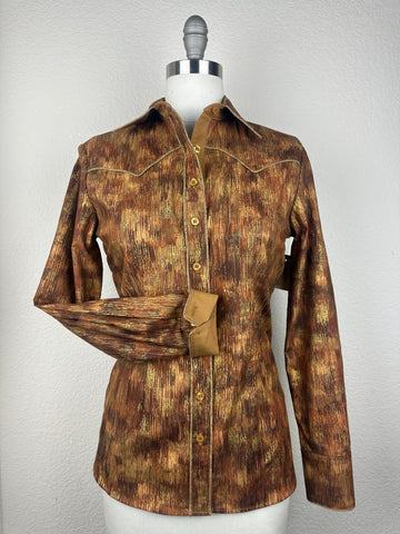 CR RanchWear Physical CR Western Pro Brown Metallic Brushworks- FINAL SALE
