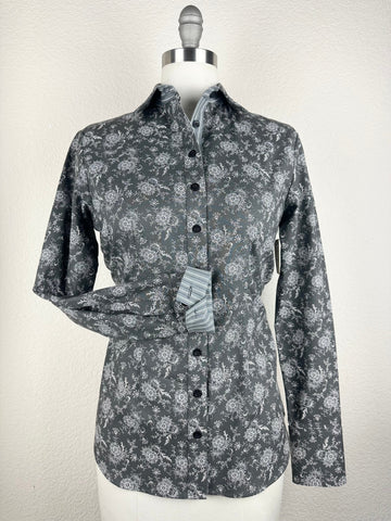 CR RanchWear Physical CR Western Pro Charcoal and White Floral- FINAL SALE