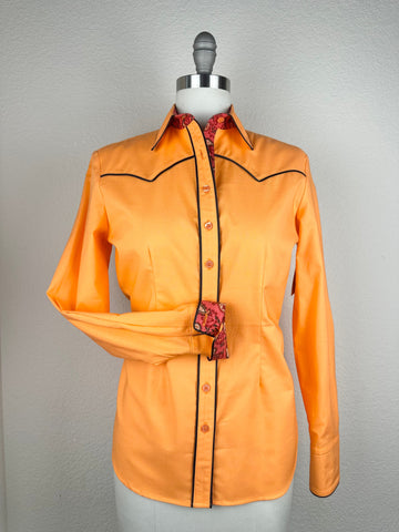 CR RanchWear Physical CR Western Pro Dreamsicle Orange with Red Paisley Contrast- FINAL SALE