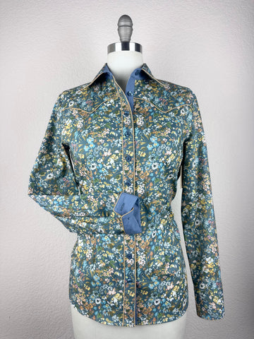 CR RanchWear Physical CR Western Pro Dusty Blue Floral