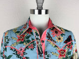 CR RanchWear Physical CR Western Pro Dusty Blue Hacienda Cactus - FINAL SALE