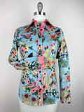 CR RanchWear Physical CR Western Pro Dusty Blue Hacienda Cactus - FINAL SALE