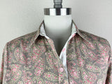 CR RanchWear Physical CR Western Pro Gray and Pink Floral Paisley- FINAL SALE