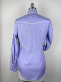 CR RanchWear Physical CR Western Pro Light Purple Italian Cotton with Sparkling White Piping- FINAL SALE
