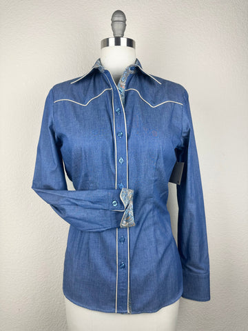 CR RanchWear Physical CR Western Pro Medium Wash Denim with Contrast- FINAL SALE