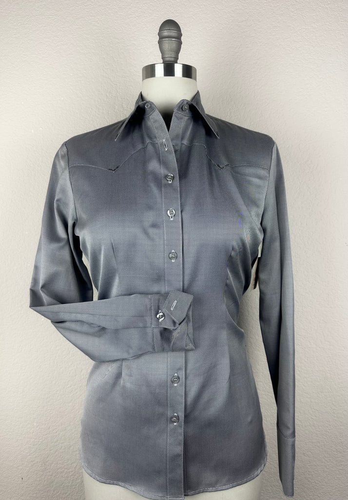 CR RanchWear Physical CR Western Pro Navy and White Diagonal Italian Cotton- FINAL SALE