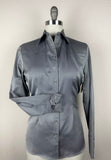 CR RanchWear Physical CR Western Pro Navy and White Diagonal Italian Cotton- FINAL SALE