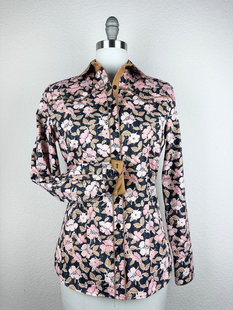 CR RanchWear Physical CR Western Pro Pink and Bronze Floral - FINAL SALE