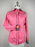 CR RanchWear Physical CR Western Pro Pink and White Polka Dot with Groovy Contrast- FINAL SALE