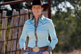 CR RanchWear Physical CR Western Pro Seaglass Stretch Cotton Sateen with Paisley Contrast
