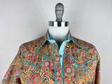 CR RanchWear Physical CR Western Pro Tropical Floral with Aqua Contrast- FINAL SALE