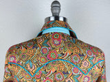 CR RanchWear Physical CR Western Pro Tropical Floral with Aqua Contrast- FINAL SALE