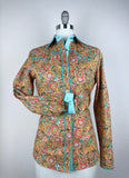 CR RanchWear Physical CR Western Pro Tropical Floral with Aqua Contrast- FINAL SALE