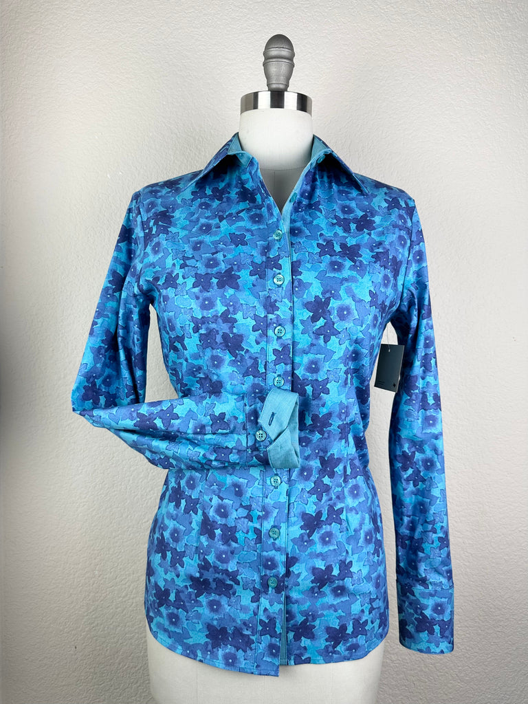 CR RanchWear Physical CR Western Pro Watercolor Violets Blue-FINAL SALE