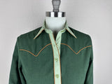 CR RanchWear Physical CR x EM CR Sun Savvy Forest with Sage Contrast, Whiskey Piping- FINAL SALE