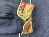 CR RanchWear Physical XS / Green and Red Paisley CR Western Pro Dark Denim with Contrast- FINAL SALE